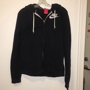 NIKE WOMENS BLACK ZIP HOODIE JACKET
